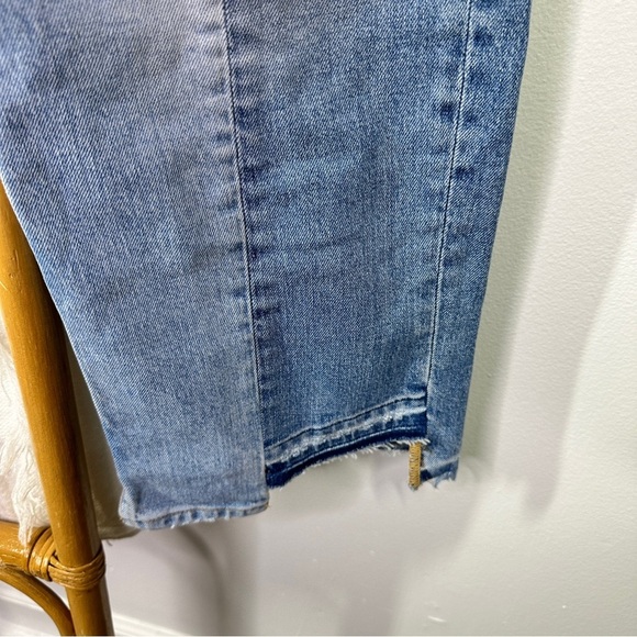 AllSaints Kim Two Toned Asymmetrical Hem Jeans sz 32 - Picture 8 of 9